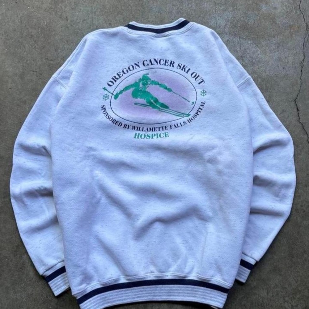 Vintage 90s white and blue hospital sweatshirt Mens Size XL